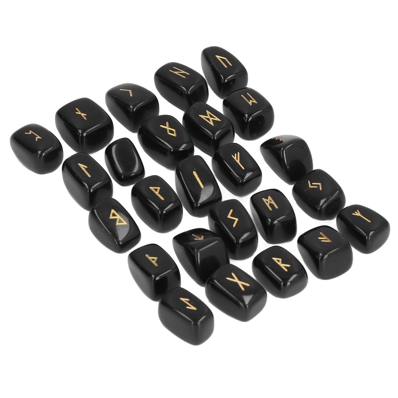 Rune Stones Ancient Rune Fine Workmanship Stylish Appearance Obsidian Material