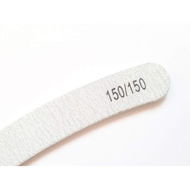 8X Nail Files Zebra Shape Banana Curved Boomerang Chose Grit Double Sided Emery Board (GRIT 150/150)