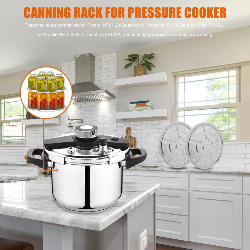 Bryzantine New 2-Pack Canning Rack for Pressure Cooker Presto 01781