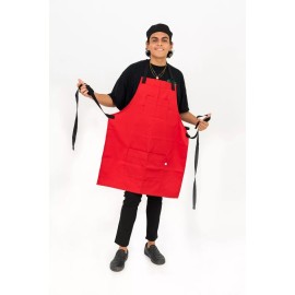 Dilitools Mandil Color Rojo Para Chef Delantal Cocina Mesero Dili