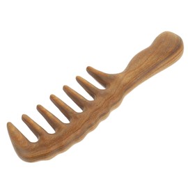 IWOWHERO Hairdressing Comb Scalp Massage Brush Hair Brush Portable Natural Wood