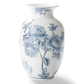 Magclay Blue and White Vase for Home Decor, Ceramic Chinoiserie Vase Decor, Porcelain Vases, Flowers and Branches