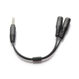 KICHOUSE Y Splitter Audio Adapter Cable Male to Female Headphone Mic Ports for Laptops Portable Devices Compact Design for Easy Portability