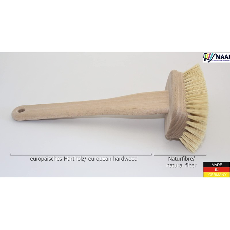 Maaj Bath Brush Scrubber 28 cm Mini Hard Fibre Bristles