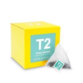 T2 Tea China Jasmine Green Tea in Cube 25 Teabags, 1 x 25 Count