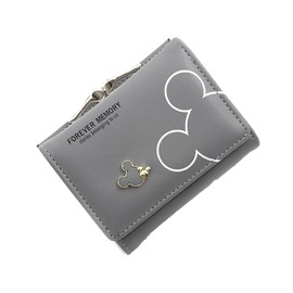 YINGLUOEU Small Women's Purse, PU Leather Wallet with Coin Compartment and Card Slots for Women, Girls, Gifts, Christmas, New Year, gray, Classic