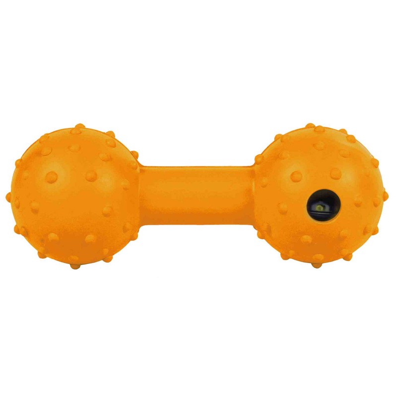 Trixie Natural Rubber Dumbbell with Bell for Dog, 12 cm