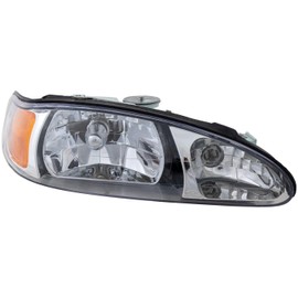 FITRITE AUTO PARTS New Front Right Side Halogen Headlight Assembly For 1997-2002 Ford Escort, Mercury Tracer, With Side Marker Lamp, Sedan/Wagon FO2503137 XS4Z13008AA