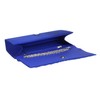 Girly Handbags Womens Satin Pleated Clutch Bag Medium Royal Blue