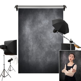 Kate 5x7ft/1.5x2.2m Dark Backdrop Black Abtract Texture Portrait Photo Backgrounds Photography Studio Props