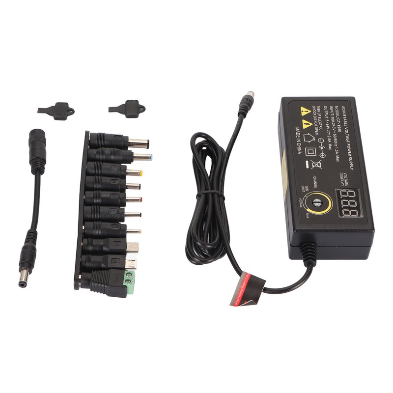 60W Universal Power Supply Adjustable DC 5V‑24V Variable Switching AC/DC