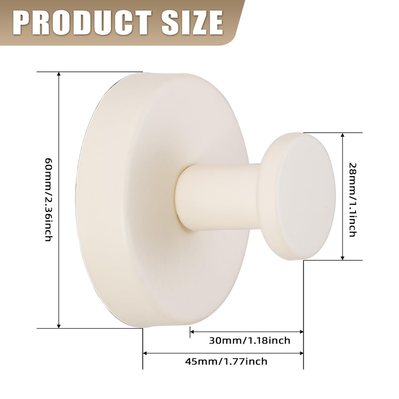 Fenas Suction Cup Hooks for Shower No-Drill Bathroom Hooks for