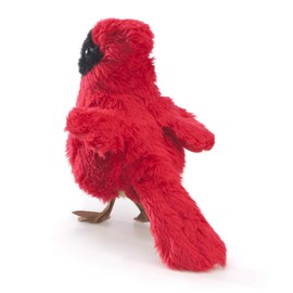 Folkmanis Mini Cardinal Finger Puppet, Red, 1 EA
