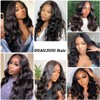 DUAUJUIU 13x4 Body Wave Lace Frontals Transparent Lace Closures Human