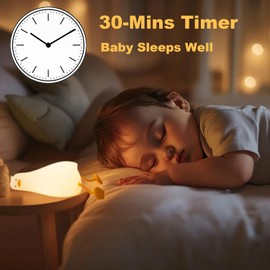 EcoCubbies Night Light for Kids, 30-Min Timer Duck Lamp, Silicone NightLight, Random Stuff, Cute Room Decor, Toddler Stuff, Nursery Lights, Weird Gifts