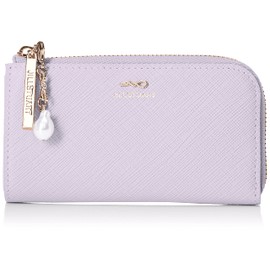 Jill Stuart JSLW3AE1 Multi Case, Gloria, Cowhide Saffiano Leather, Lurex, Thin, Compact, Slim, Multifunctional, Simple, With Original Charm, Women's, Stylish, Adult, Cute, lavender