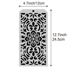 6 Pieces DIY Decorative Stencil Template for Scrapbooking Painting on Wall Furniture Crafts Suitable for Home Decor (Seamless Mandala)