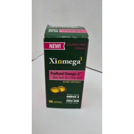 Xiomega, Prenatal Omega-3, Chia seed oil+ Folic acid, 90 softgels
