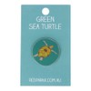 Red Parka Enamel Pin - Green Sea Turtle