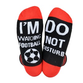Himozoo Do Not Disturb I'm Watching Football Socks,Novelty Socks Funny Gifts for Teenage Boys,Son,Gifts For Dad,Husband,Grandpa,Men