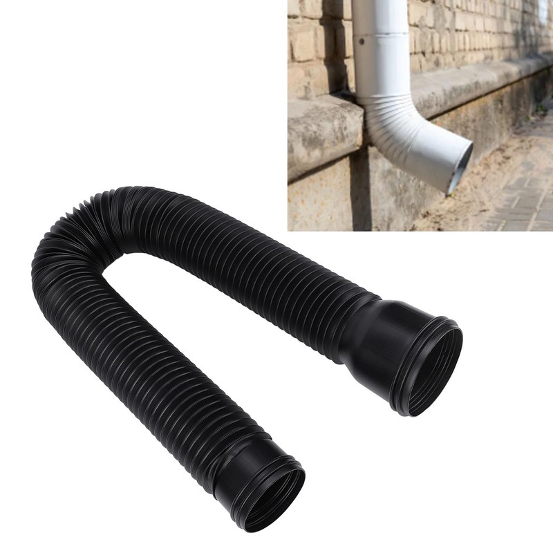 Gutter Flexible Downpipe Extension, Adjustable Extension Piece, PE Material Downpipe,