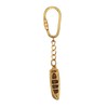 NKlaus Brass Boat Keyring - 11 x 1.4 cm Classic