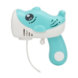 Handheld Bubble Machine Automatic 5 Holes Cartoon Kids Bubble Maker Toy with Music Light for Party Beach Blue