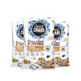 Sweet Chaos Peanut Butter Cup Drizzled Popcorn | Naturally Flavored Gourmet Popcorn Snack | Sweet & Salty Kettle Corn | 5 Ounce