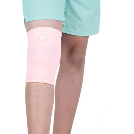 KARM Children's Knee Support - for Girls and Boys | Children's Knee Compression Bandage for Sports & Football & Gymnastics & Knee Problems | Kids Compression Knee Sleeve (Pack of 1, Light Pink)