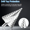 JIZZU Step Drill Bit 6-60mm HSS Spiral Cone Hole Cutter,
