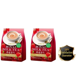 Nitto Royal Milk Tea Strawberry Milk Tea Powder 8 Sticks Pack Of 2 2024 Renewal Version