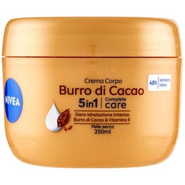 NIVEA Body Cream Cocoa Butter 250 ml, Moisturising Cream 48 Hours, Moisturising Cream for Dry Skin Enriched with Intensely Moisturising Serum, Cocoa Butter & Vitamin E