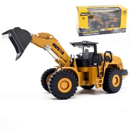 Ailejia 1/50 Scale Diecast Articulated Mechanical Loader Bulldozer Alloy Models Construction Vehicle s Model Engineering Car Toy Mechanical Loader boy Gift (Mechanical Loader)