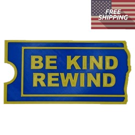 Blockbuster Video BE KIND REWIND 3D printed logo Decoration Sign XL