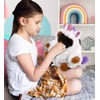 DolliBu Black Bear Unicorn Plush Stuffed Animal Toy - Super