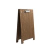 Chalkboards UK A-Frame Clipboard, Wood, Dark Oak, A5, 25.6 x