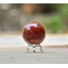 ZAICUS Bola de jaspe rojo de 55 mm con soporte