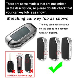 ontto Key Fob Protector Fit for Kia Sportage K5 Soul Seltos NIRO Sorento Telluride Rio Forte 2018-up Car Accessories,Solid Metal and Leather Key Case with Clear TPU Front Cover,Brown