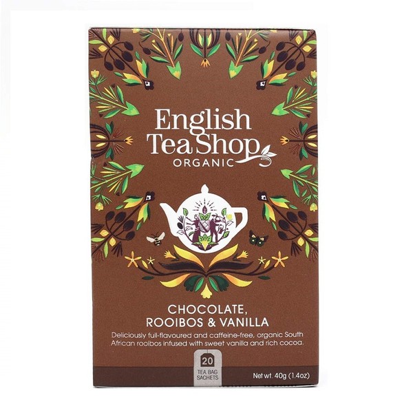 English Tea Shop 20 Organic Chocolate Rooibos & Vanilla Teabags