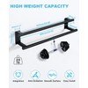 Alise Bathroom Double Towel Bar, 24 Inch Wall Mount Towel