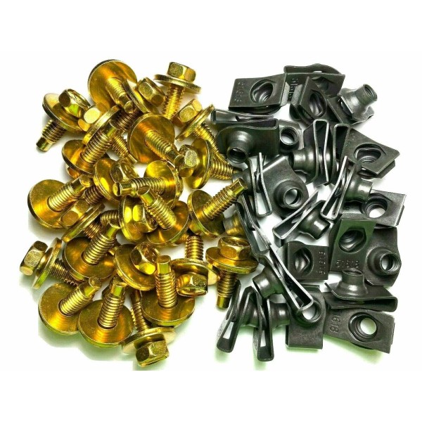 Retro-Motive 5/16 Body Bolts & U-Nut Clips 5/16-18 x 15/16