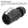 sourcing map LP20 3 Pin Waterproof Connector, IP68 Circular Connectors