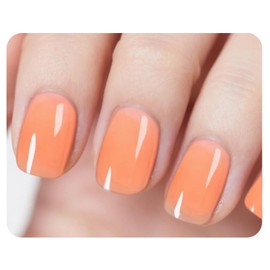 NEEXUAAN Peach Jelly Nail Polish, Orange Quick Dry Nail Polish, No UV Lamp Needed, Streak Free Fingernail Polish for Salon Manicure and Nail Art DIY at Home, 0.35 fl oz