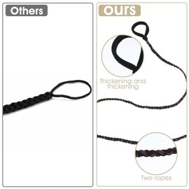 Ymapinc Ymapinc 4pcs Rip Tie Hair Ties for Women, 30 inch Braided Elastic Hair Bands for Ponytails Sports Yoga Dating Shopping Dressing Accession (Polyester)