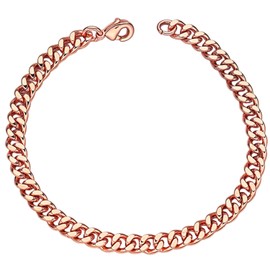 Heavenly Metals Copper Bracelet for Men & Women – 99.9% Pure Copper Cuban Link Chain – 5mm, 7mm, 9mm, 12mm Width – 6.5" to 9" Length – Gift Box Included – USA Brand