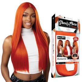 Sensationnel Shear Muse lace wig - Kamaria deep lace hand tied parting synthetic prestyled wig - Shear Muse Kamaria (GINGERCOPPER)