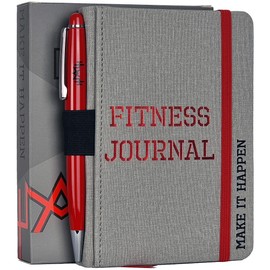 MaLetics – A6 Pocket Fitness Journal – Set 15 Goals, Track 93 Workouts, Measure Progress & Log 24 Personal Records – Sweatproof Design, Daily Planner & Exercise Log Book For Men & Women