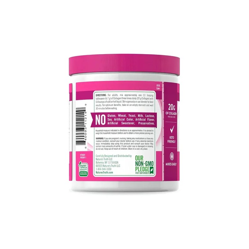 Colágeno Hidrolizado en Polvo Sin Sabor 198g Hydrolyzed Collagen Powder