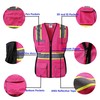 JKWEARSA Women Safety Vest, High Visibility Reflective Mesh Work Vest