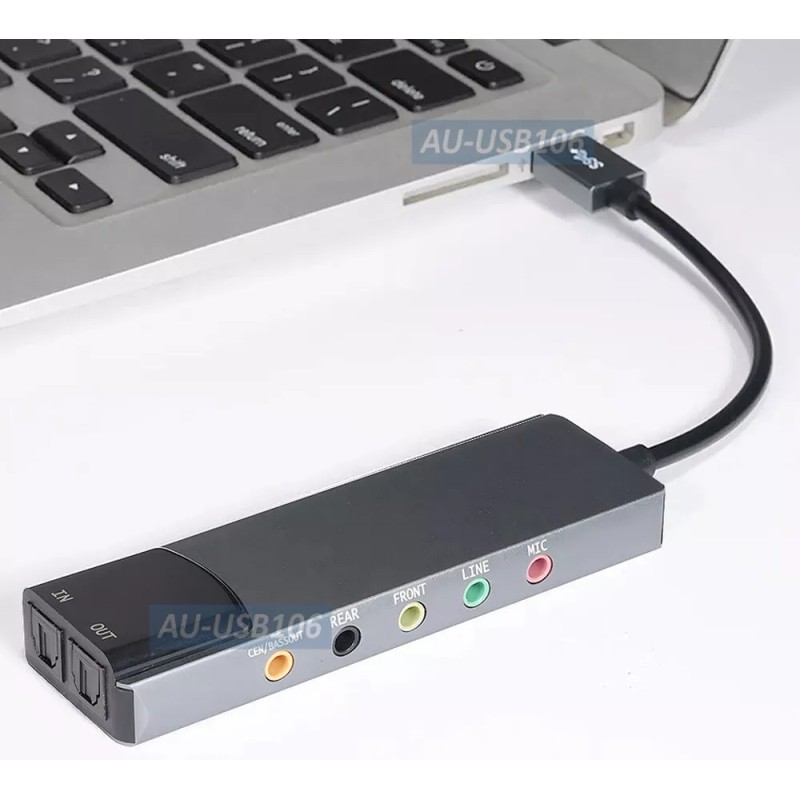 Unbranded USB 5.1 Channel Virtual Surround Sound Card With Mic
